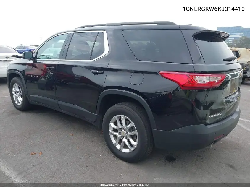 1GNERGKW6KJ314410 2019 Chevrolet Traverse 1Lt