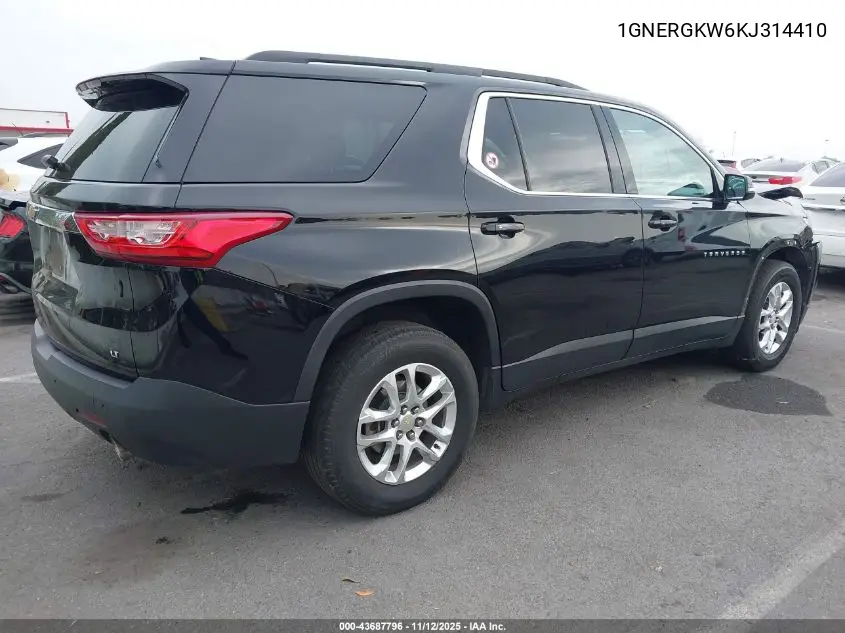 1GNERGKW6KJ314410 2019 Chevrolet Traverse 1Lt