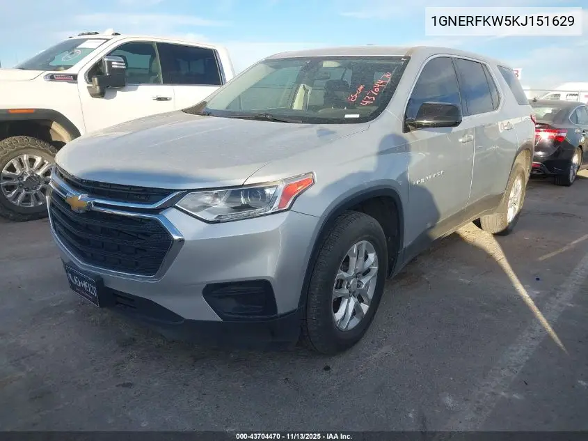 1GNERFKW5KJ151629 2019 Chevrolet Traverse Ls
