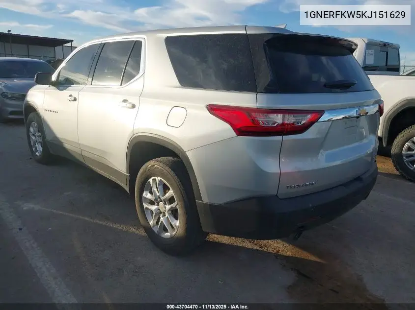 1GNERFKW5KJ151629 2019 Chevrolet Traverse Ls