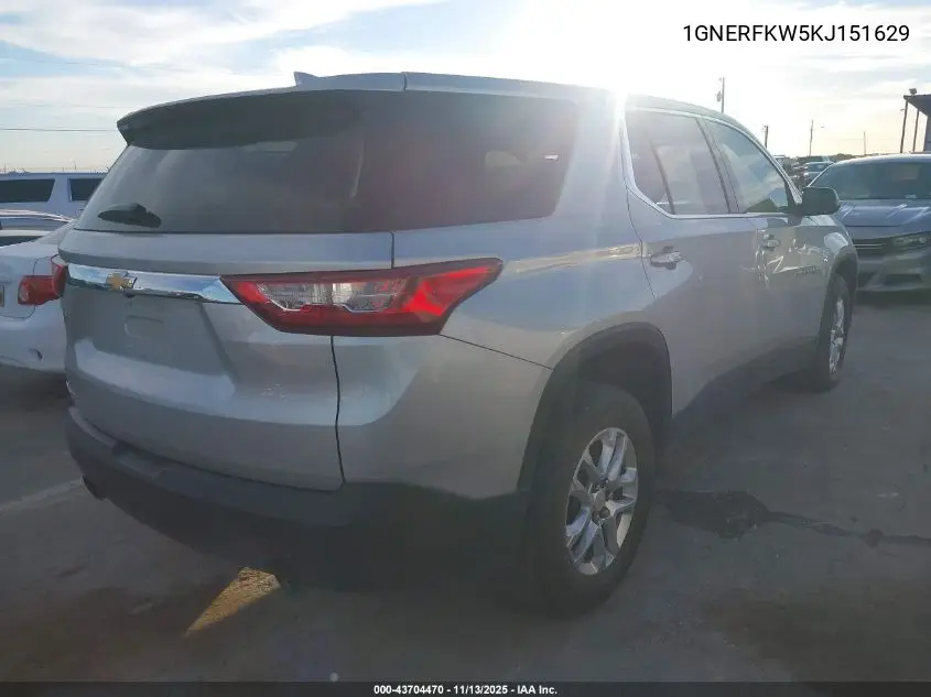 1GNERFKW5KJ151629 2019 Chevrolet Traverse Ls