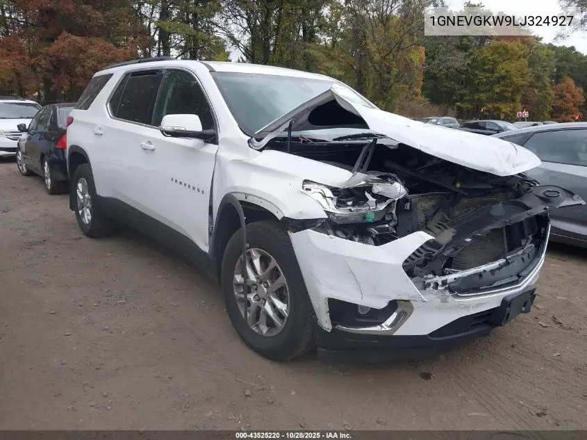 1GNEVGKW9LJ324927 2020 Chevrolet Traverse Awd Lt Cloth