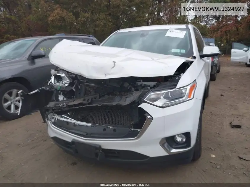 1GNEVGKW9LJ324927 2020 Chevrolet Traverse Awd Lt Cloth