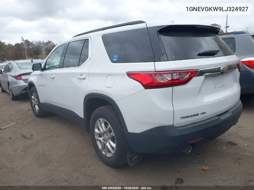 1GNEVGKW9LJ324927 2020 Chevrolet Traverse Awd Lt Cloth