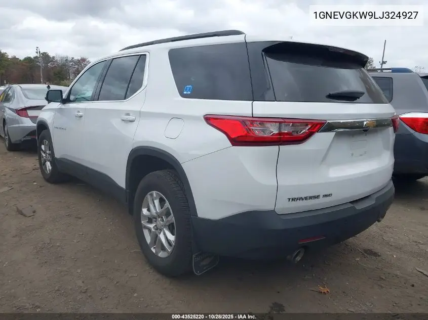 1GNEVGKW9LJ324927 2020 Chevrolet Traverse Awd Lt Cloth