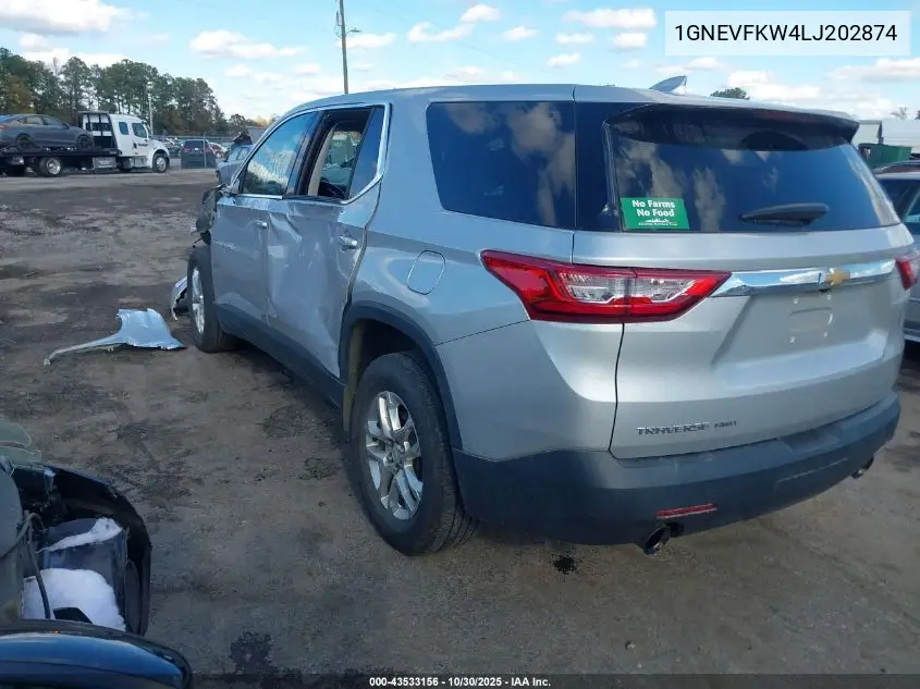 1GNEVFKW4LJ202874 2020 Chevrolet Traverse Awd Ls