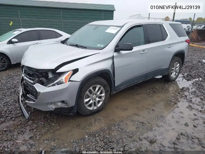 1GNEVFKW4LJ291393 2020 Chevrolet Traverse Awd Ls