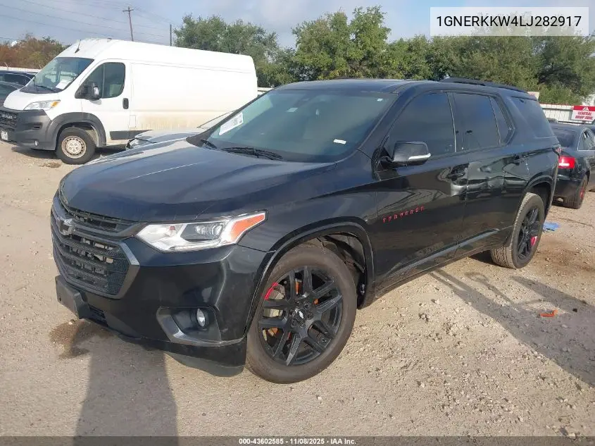 1GNERKKW4LJ282917 2020 Chevrolet Traverse Fwd Premier