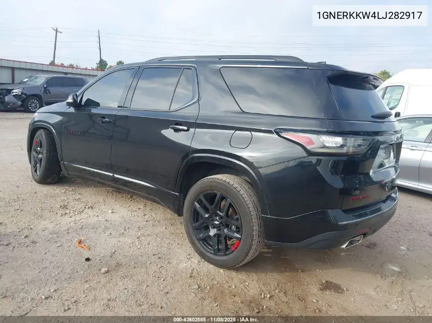 1GNERKKW4LJ282917 2020 Chevrolet Traverse Fwd Premier