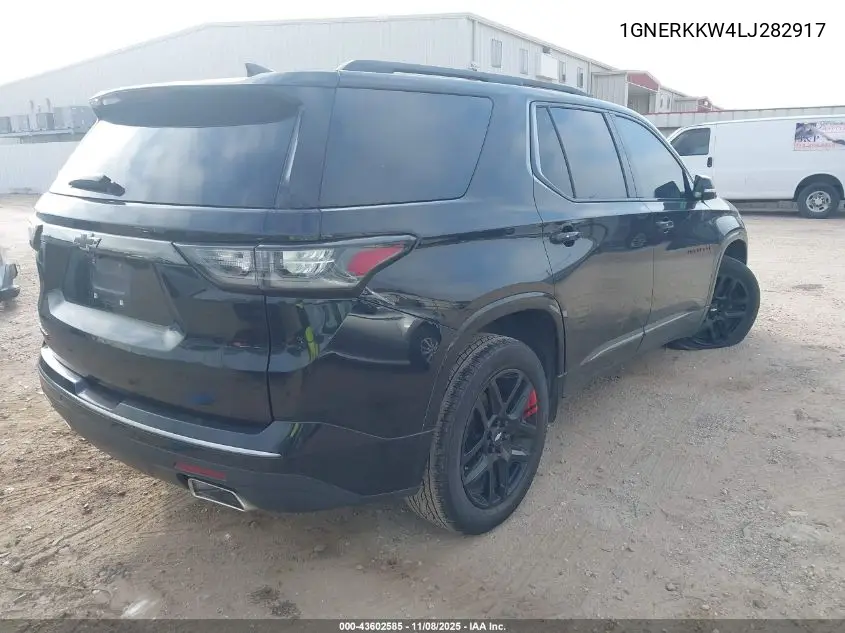 1GNERKKW4LJ282917 2020 Chevrolet Traverse Fwd Premier