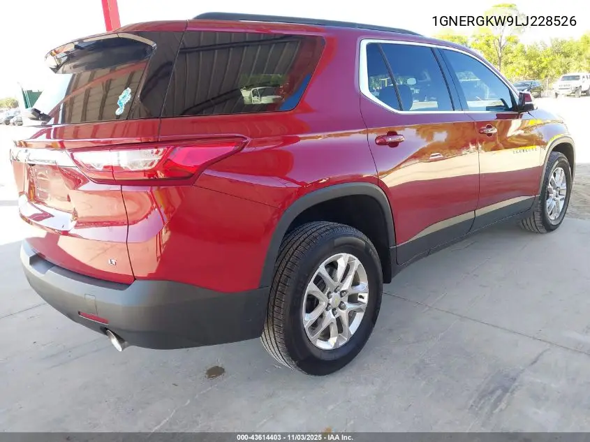 1GNERGKW9LJ228526 2020 Chevrolet Traverse Fwd Lt Cloth