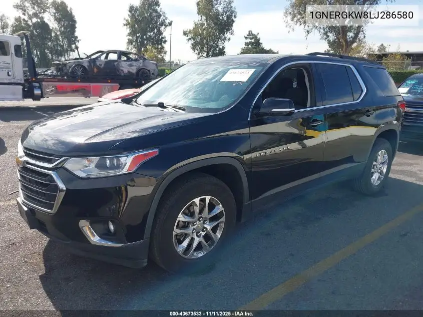 1GNERGKW8LJ286580 2020 Chevrolet Traverse Fwd Lt Cloth