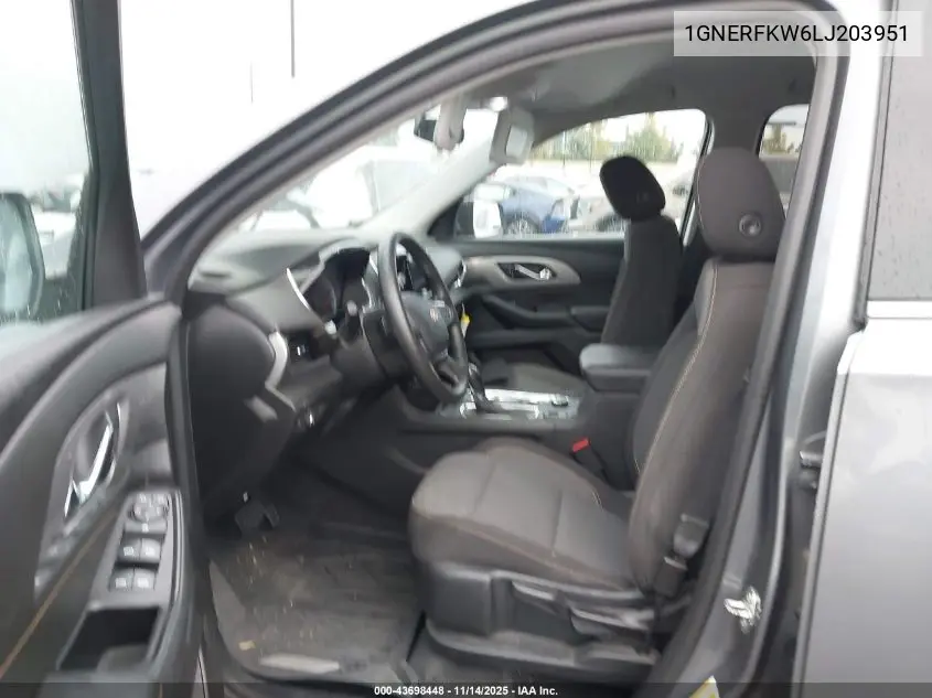 1GNERFKW6LJ203951 2020 Chevrolet Traverse Fwd Ls