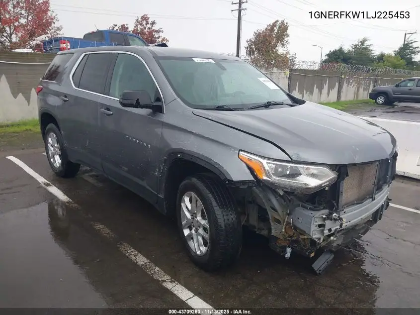 1GNERFKW1LJ225453 2020 Chevrolet Traverse Fwd Ls