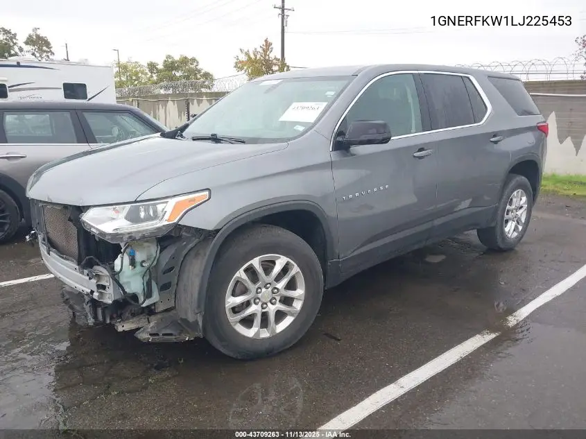 1GNERFKW1LJ225453 2020 Chevrolet Traverse Fwd Ls