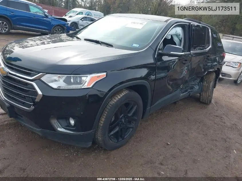 1GNERGKW5LJ173511 2020 Chevrolet Traverse Fwd Lt Cloth