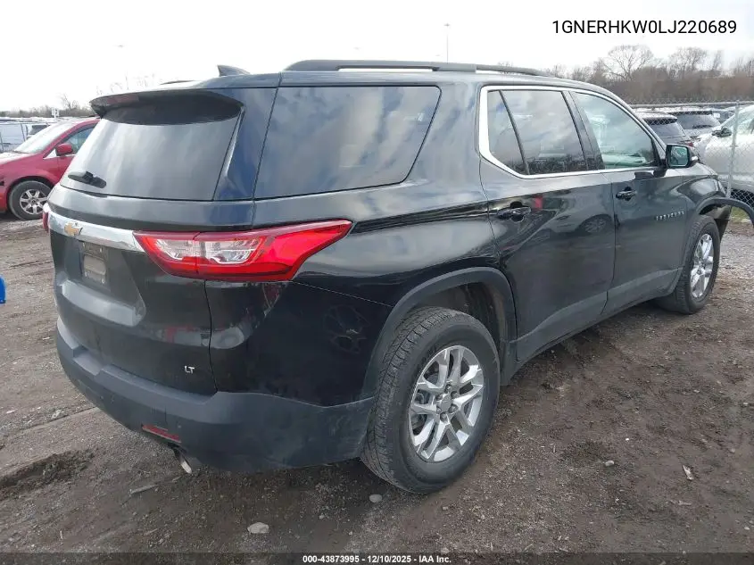 1GNERHKW0LJ220689 2020 Chevrolet Traverse Fwd Lt Leather