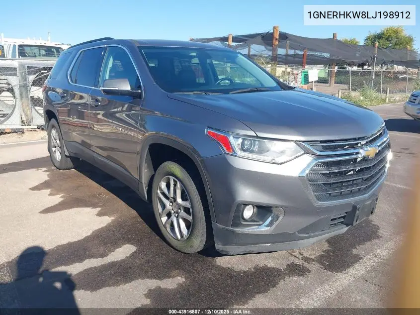 1GNERHKW8LJ198912 2020 Chevrolet Traverse Fwd Lt Leather