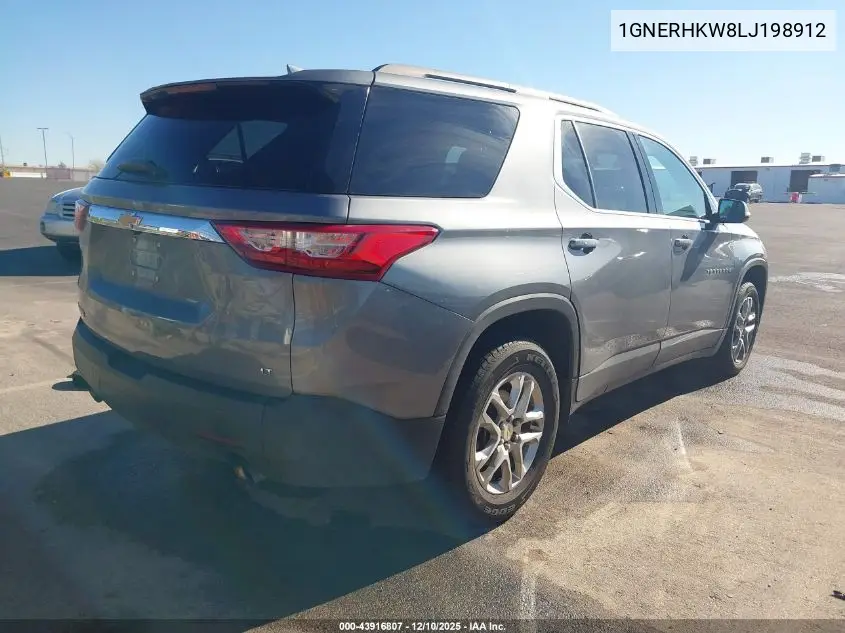 1GNERHKW8LJ198912 2020 Chevrolet Traverse Fwd Lt Leather