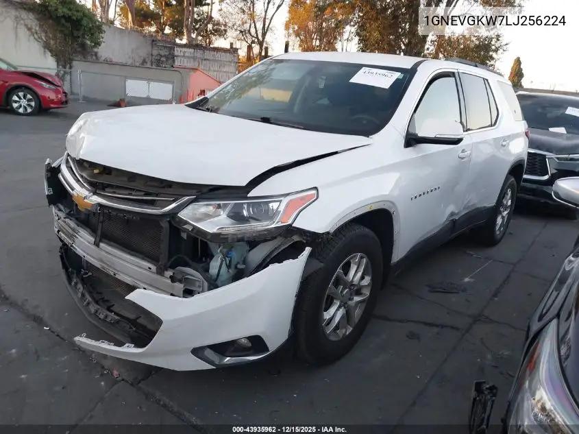 1GNEVGKW7LJ256224 2020 Chevrolet Traverse Awd Lt Cloth