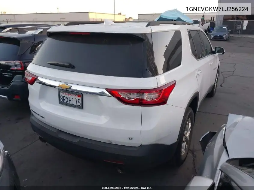 1GNEVGKW7LJ256224 2020 Chevrolet Traverse Awd Lt Cloth