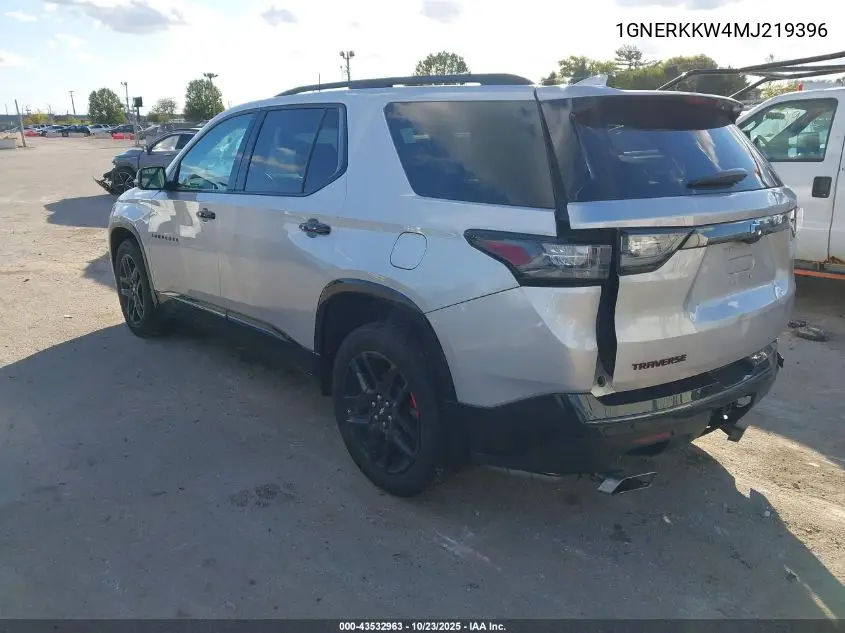 1GNERKKW4MJ219396 2021 Chevrolet Traverse Fwd Premier