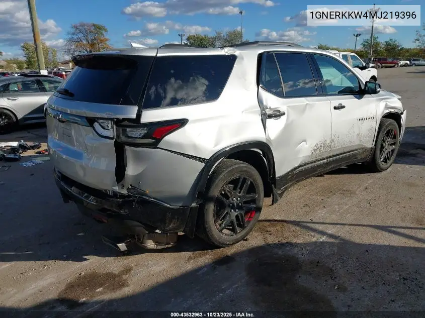 1GNERKKW4MJ219396 2021 Chevrolet Traverse Fwd Premier