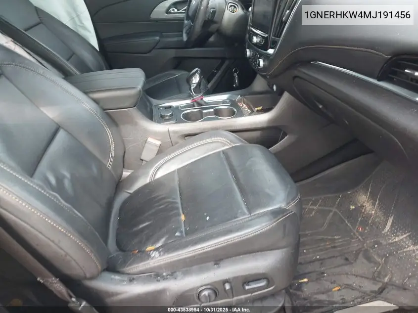 1GNERHKW4MJ191456 2021 Chevrolet Traverse Fwd Lt Leather