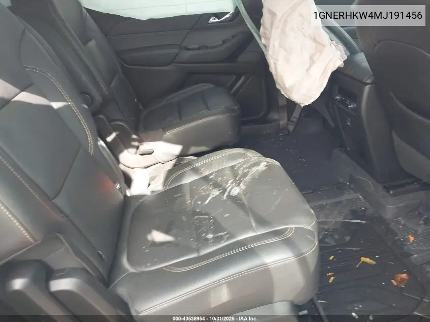 1GNERHKW4MJ191456 2021 Chevrolet Traverse Fwd Lt Leather