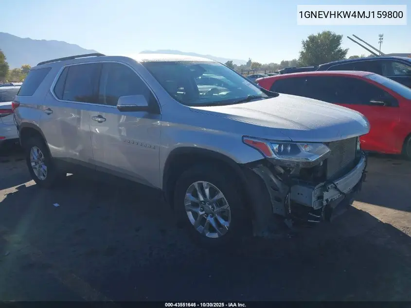 1GNEVHKW4MJ159800 2021 Chevrolet Traverse Awd Lt Leather