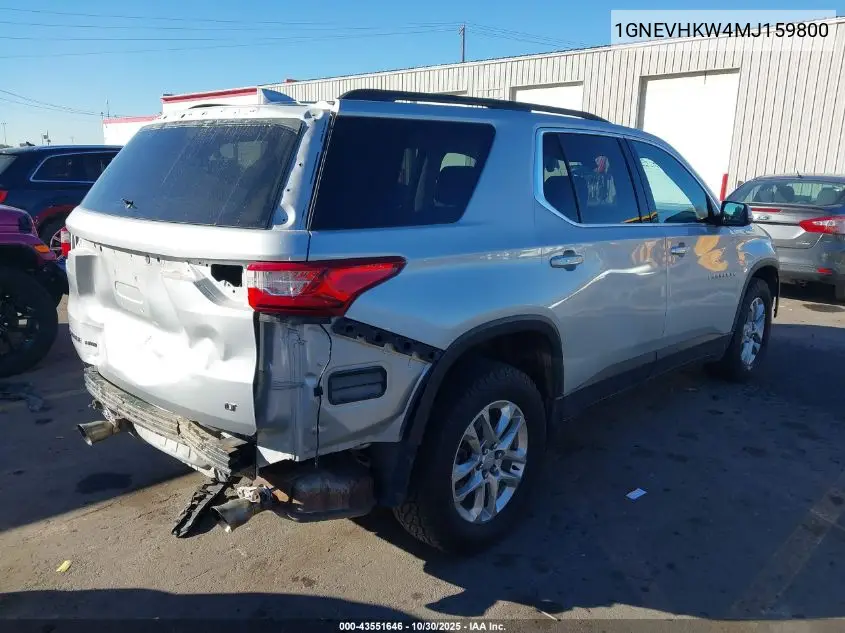 1GNEVHKW4MJ159800 2021 Chevrolet Traverse Awd Lt Leather