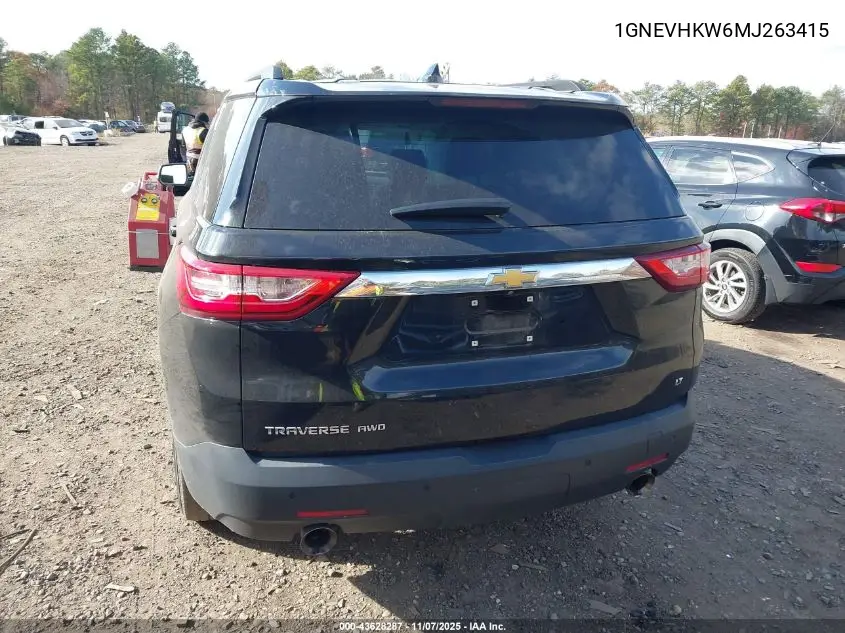 1GNEVHKW6MJ263415 2021 Chevrolet Traverse Awd Lt Leather