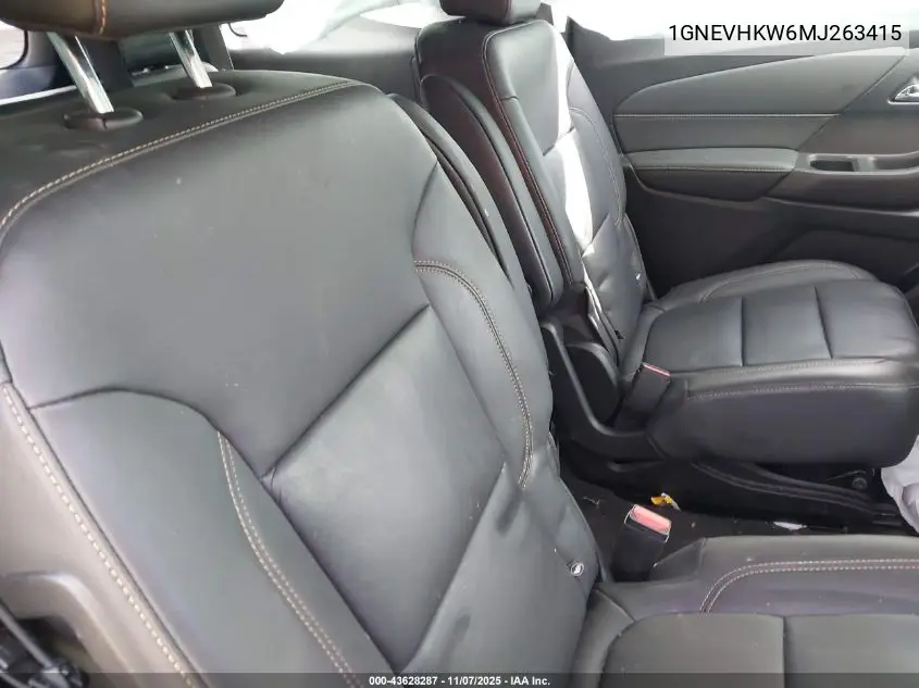 1GNEVHKW6MJ263415 2021 Chevrolet Traverse Awd Lt Leather