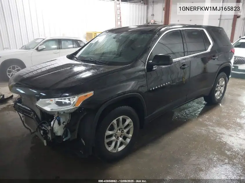 1GNERFKW1MJ165823 2021 Chevrolet Traverse Fwd Ls