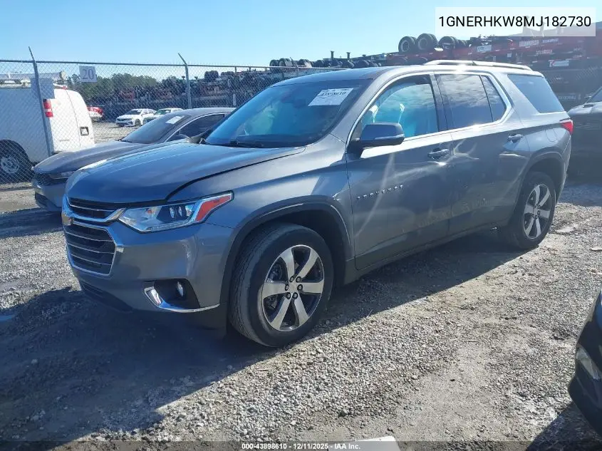 1GNERHKW8MJ182730 2021 Chevrolet Traverse Fwd Lt Leather