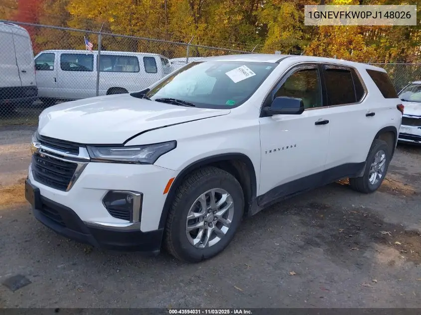 1GNEVFKW0PJ148026 2023 Chevrolet Traverse Awd Ls