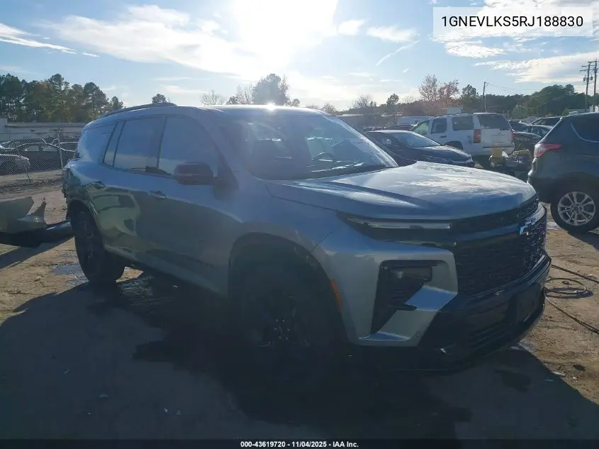 1GNEVLKS5RJ188830 2024 Chevrolet Traverse Awd Rs