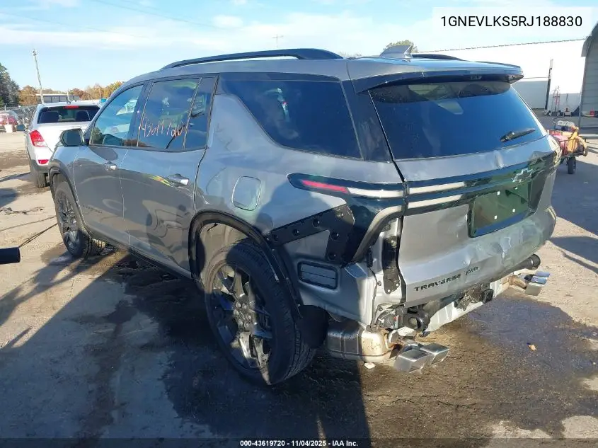 1GNEVLKS5RJ188830 2024 Chevrolet Traverse Awd Rs