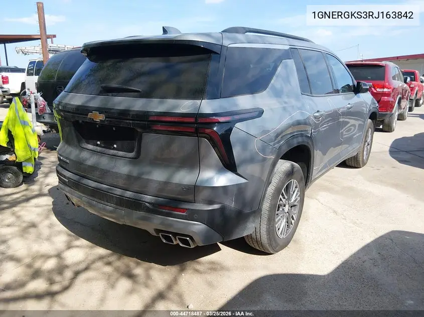 1GNERGKS3RJ163842 2024 Chevrolet Traverse Fwd Lt