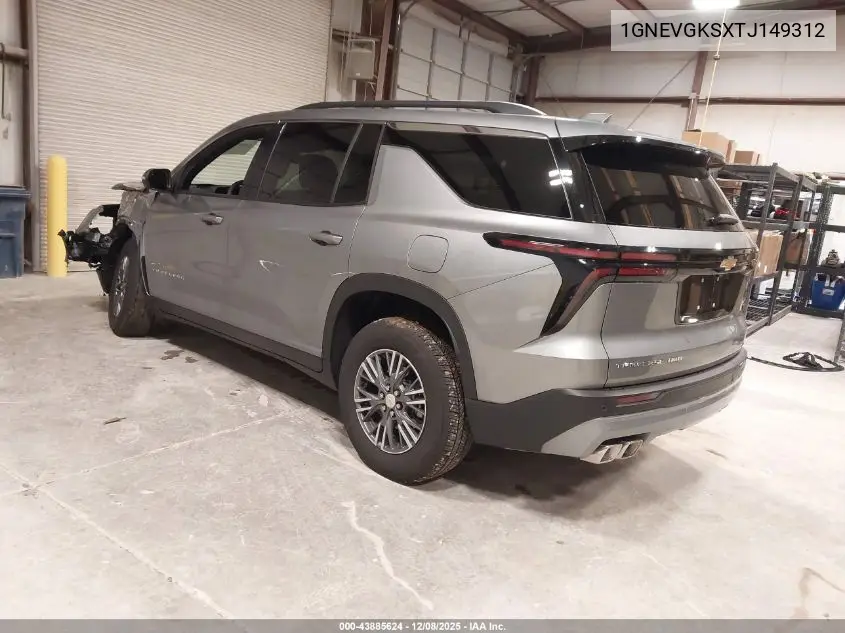 1GNEVGKSXTJ149312 2026 Chevrolet Traverse Awd Lt