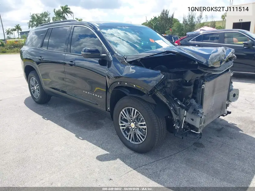 1GNERGKS2TJ111514 2026 Chevrolet Traverse Fwd Lt