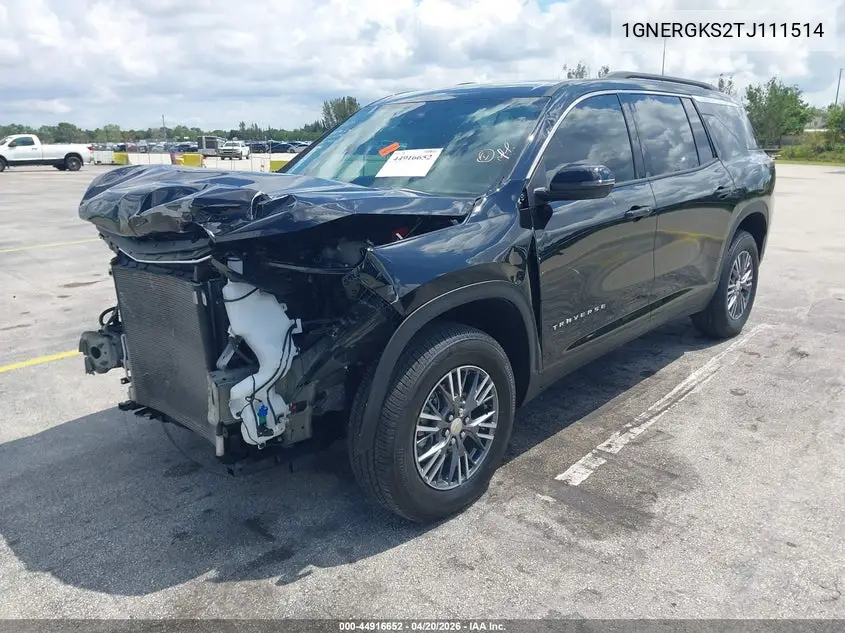 1GNERGKS2TJ111514 2026 Chevrolet Traverse Fwd Lt