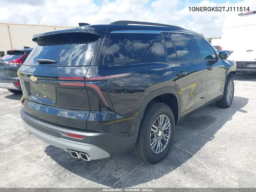 1GNERGKS2TJ111514 2026 Chevrolet Traverse Fwd Lt