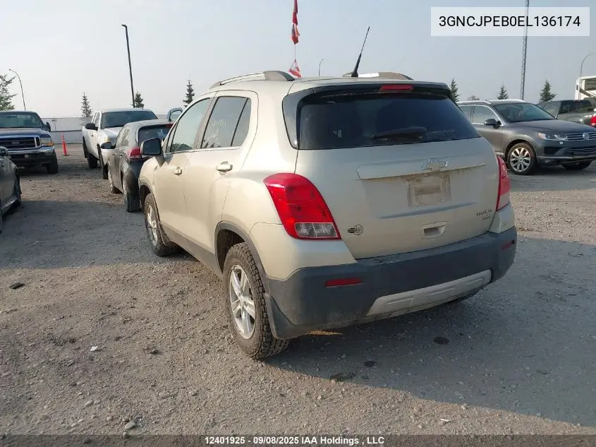 3GNCJPEB0EL136174 2014 Chevrolet Trax