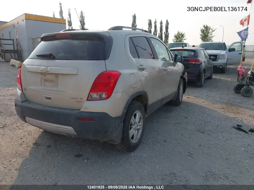 3GNCJPEB0EL136174 2014 Chevrolet Trax