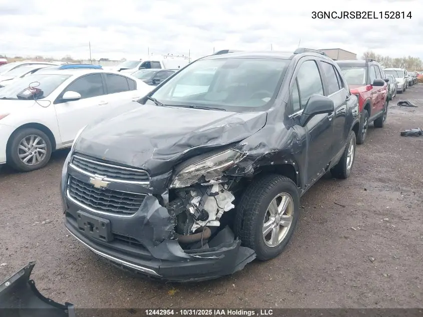 3GNCJRSB2EL152814 2014 Chevrolet Trax 2Lt