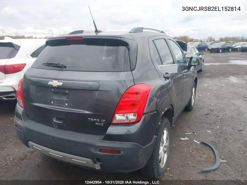 3GNCJRSB2EL152814 2014 Chevrolet Trax 2Lt