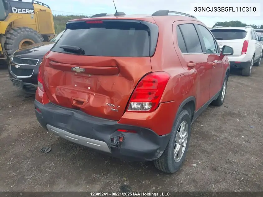 3GNCJSSB5FL110310 2015 Chevrolet Trax 2Lt