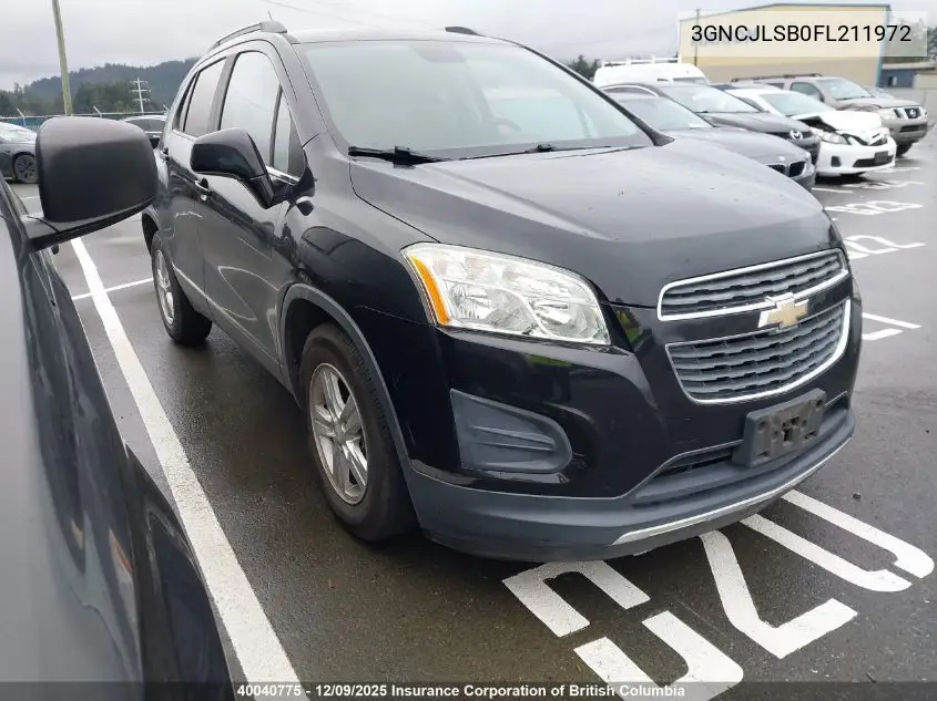 3GNCJLSB0FL211972 2015 Chevrolet Trax
