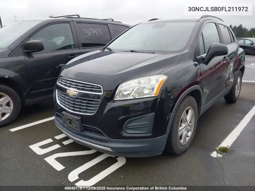 3GNCJLSB0FL211972 2015 Chevrolet Trax